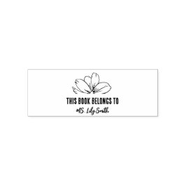 Personligens Blommigt i Bok-Tillhöret till lärare Självfärgande Stämpel