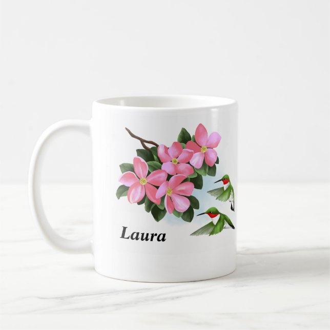 Personligens Blommigt Kaffemugg (Vänster)