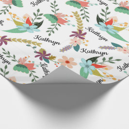 Personligens Blommigt Presentpapper