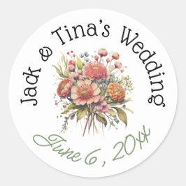 Personligens bröllopsmärken runt klistermärke