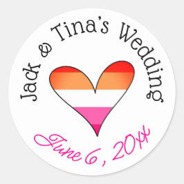 Personligens bröllopsmärken runt klistermärke