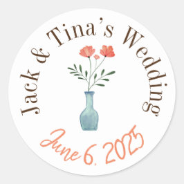 Personligens bröllopsmärken runt klistermärke
