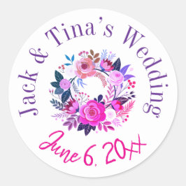 Personligens bröllopsmärken runt klistermärke