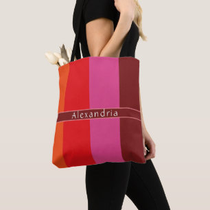 Personligens Chic stripe Tygkasse