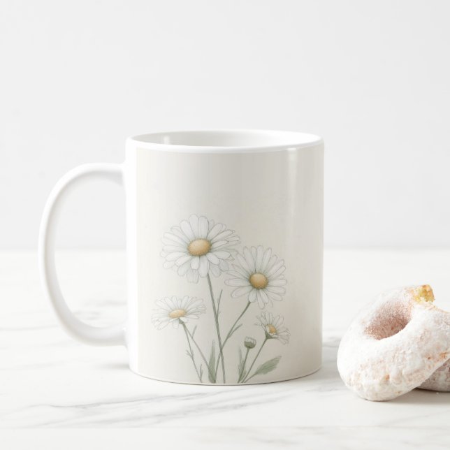 Personligens Daisy blomma Kaffemugg (Med munk)