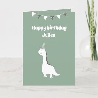 Personligens dinosauriefödelsedagskort kort
