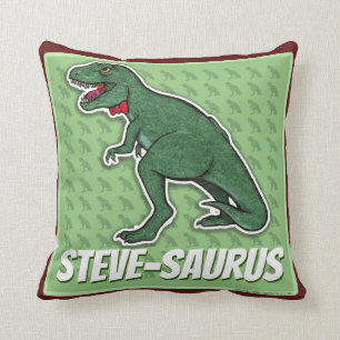 personligens dinosauripelare - grönt t-rex kudde