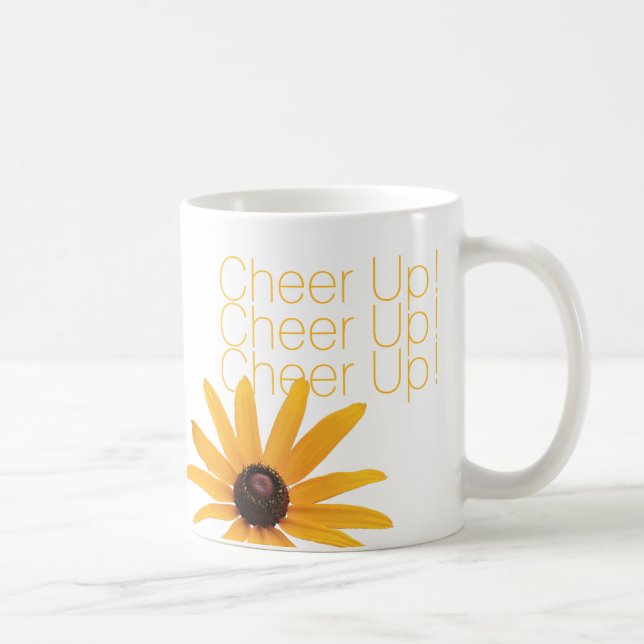 Personligens Elegant Gult Flower Cheup Up Kaffemugg (Höger)