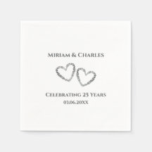 Personligens Elegant Modern Heart 25-årsjubileum