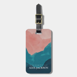 Personligens Elegant Rosa blått utomhus Bagagebricka