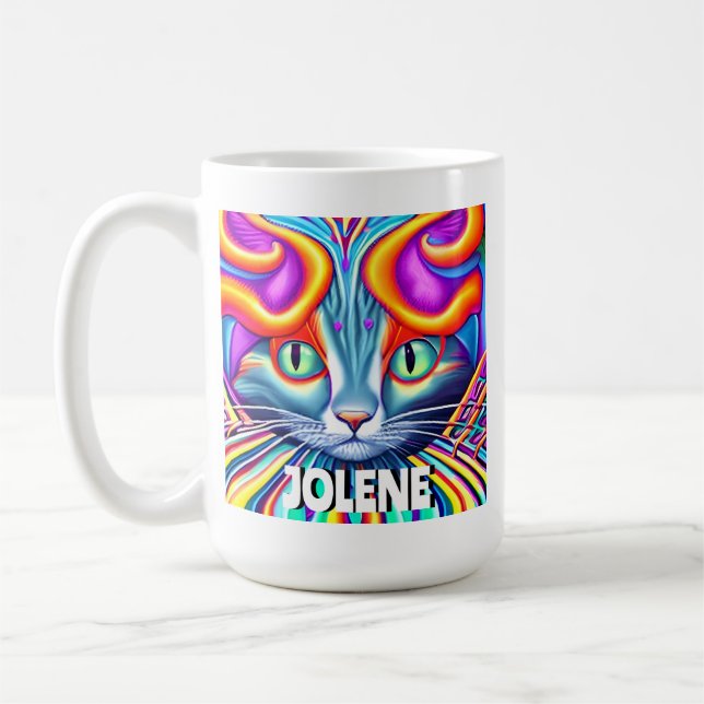 Personligens etikett | Unik Kattunge Kaffemugg (Vänster)