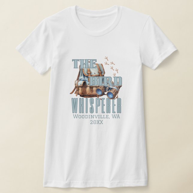 Personligens fågelplats Namn T Shirt (Laydown)