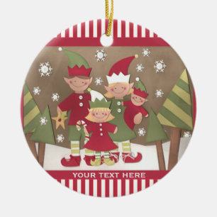 Personligens familj (4) jul Hälsning Julgransprydnad Keramik
