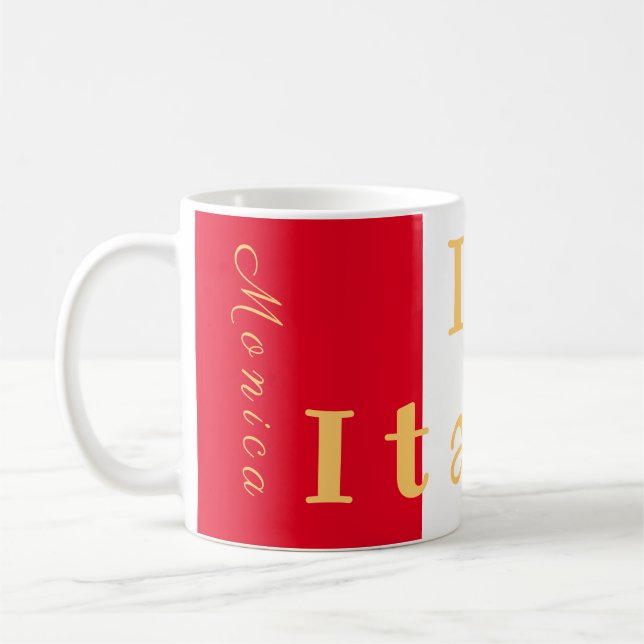 Personligens Flagga av Italien Kaffemugg (Vänster)