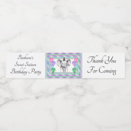 Personligens Födelsedagsfest Vattenflaska Etikett