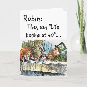 Personligens födelsedagskort för alla över 40 år! kort