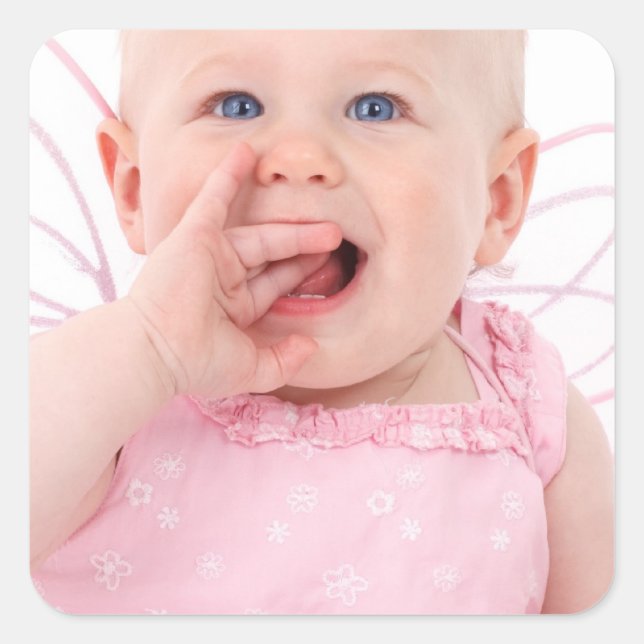 Personligens foto fyrkantigt klistermärke (Framsida)