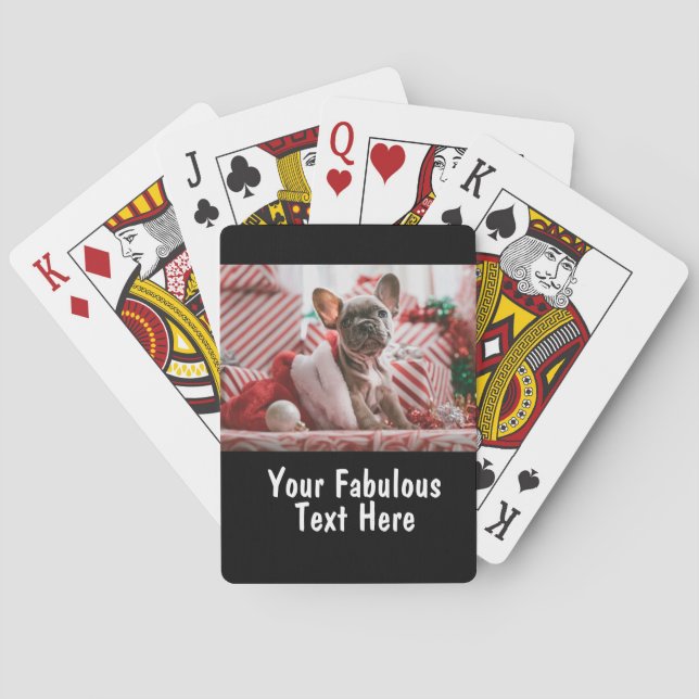 Personligens foto och text casinokort (Baksidan)