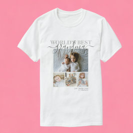 Personligens foto- och textfoto-kollage t shirt