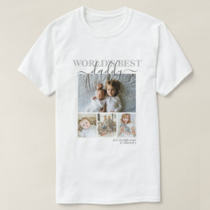 Personligens foto- och textfoto-kollage t shirt