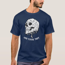 Personligens foto Skeleton Head Navy Blue