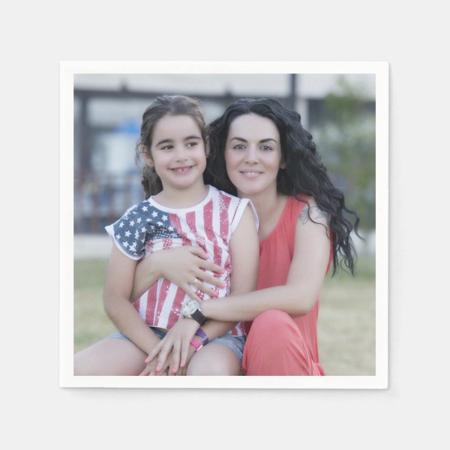 Personligens fotodocka papper napkin Gör dig till  Pappersservett (Framsidan)