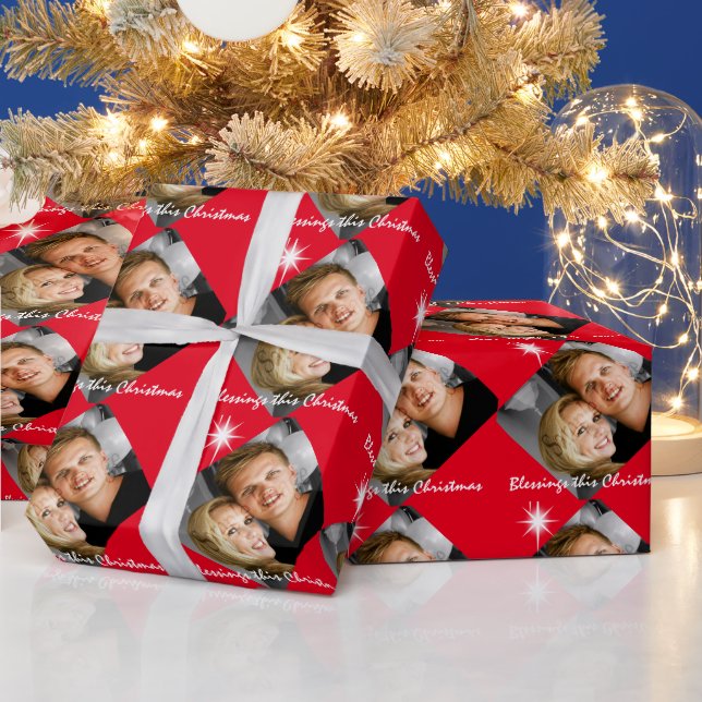 Personligens fotofamiljfödelsedag presentpapper (Helgdagar)