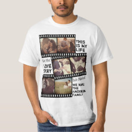 personligens fotofilm och text t shirt