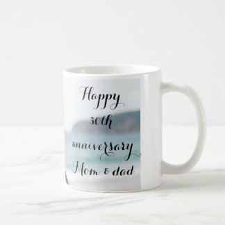 Personligens fotoföräldrar bröllop-årsdag kaffemugg