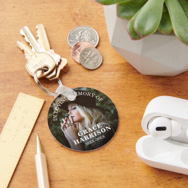 Personligens fotominnesbild nyckelring (Skrivbord)