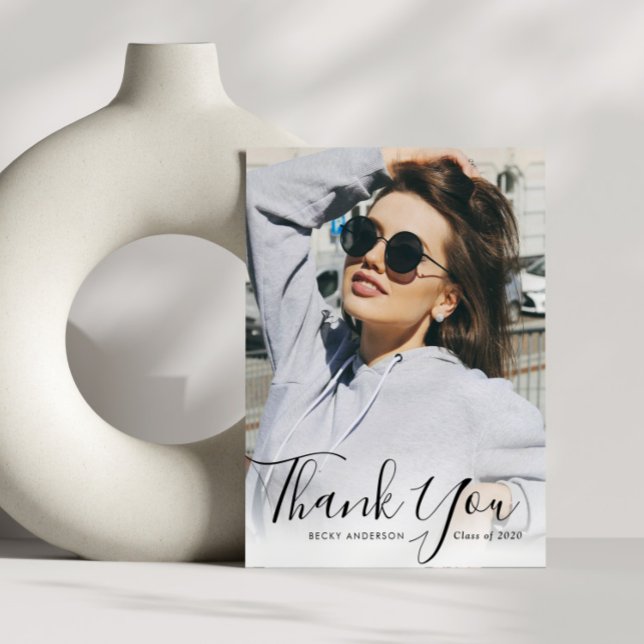 Personligens fotoöverlägg studenten tack för att d vykort (Skapare uppladdad)