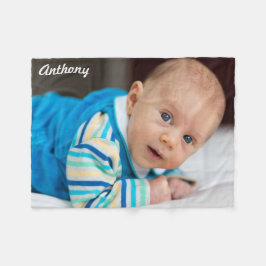 Personligens fotopapper med fotfoto fleecefilt