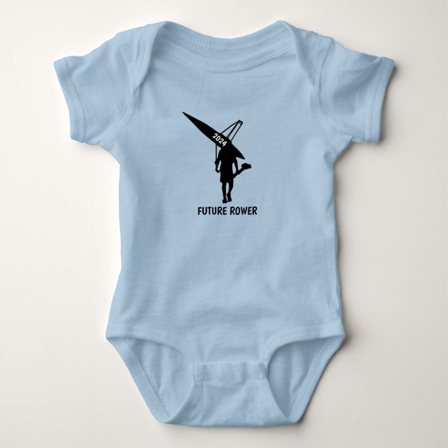 Personligens framtida roddning baby t shirt (Framsida)