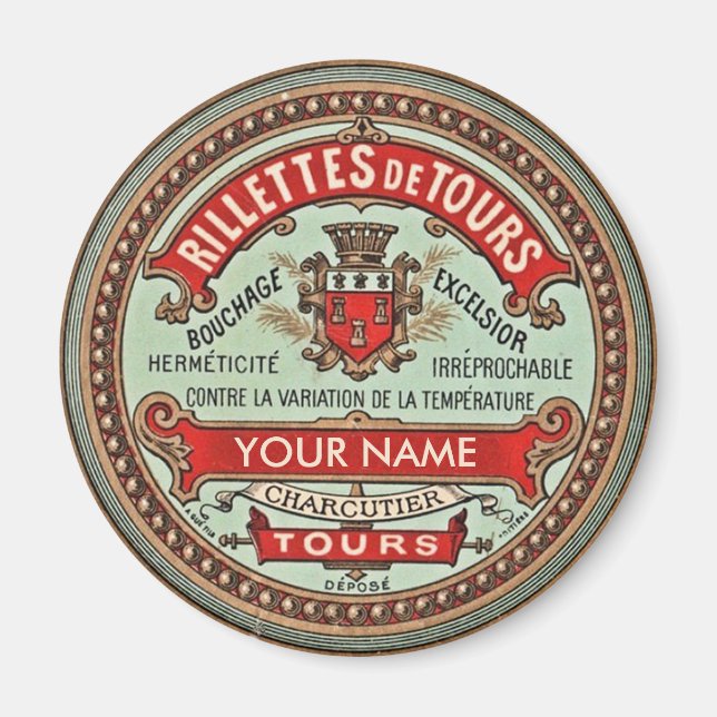 Personligens Fransk, etikett Magnet (Framsidan)