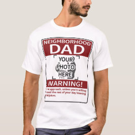 Personligens grannskap Pappa Varning Grill Red T Shirt