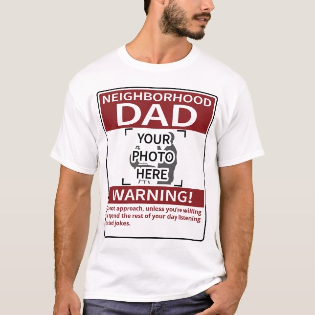 Personligens grannskap Pappa Varning Grill Red T Shirt (Framsida)