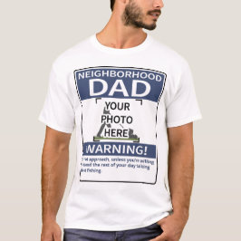 Personligens grannskap Pappa Varning Mower Blue T Shirt