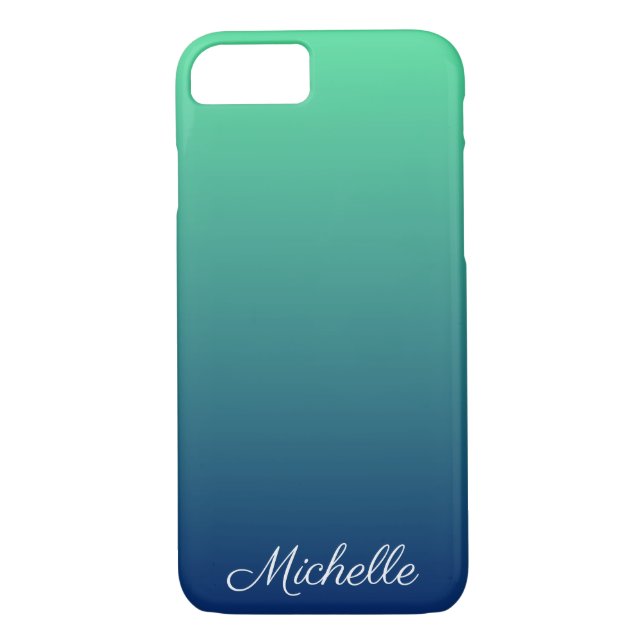 Personligens grönt och blå symbol Case-Mate iPhone skal (Baksida)