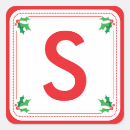 Personligens grönt och fläckdekalk fyrkantigt klistermärke