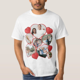 Personligens hjärtformade fotokollage T-Shirt