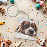 Personligens husfoto hund älskare keepsaké namn<br><div class="desc">Den här söta nyckelkedjan har en silhuett av din älskade hund och kan anpassas med namn. Det är perfekten att få en speciell påminnelse om hårigets vän med dig var du än är. Vare sig det är en gåva till en av hund älskare eller som ett omhuldat minnesmärke för er...</div>