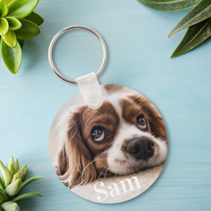 Personligens husfoto hund älskare keepsaké namn nyckelring