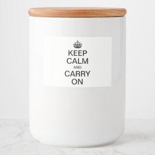 Personligens internetminne KEEP CALM och CARRY ON Mat Etiketter
