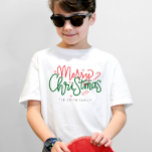 Personligens julfamilj Namn T Shirt<br><div class="desc">helgdag med den här julfamiljens T-shirt-design. Perfekt till ge som julklapp till hela familjen! Perfekt för familjesemester eller stora familjesammankomster!</div>