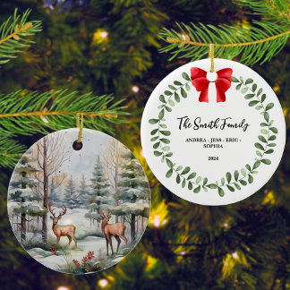 Personligens julprydnad, 2 sidor julgransprydnad keramik