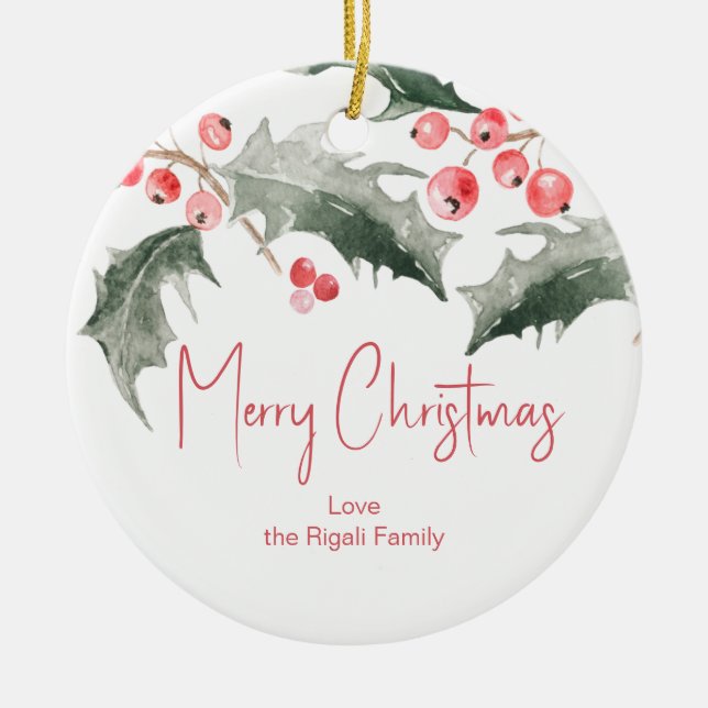 Personligens julprydnader julgransprydnad keramik (Framsidan)