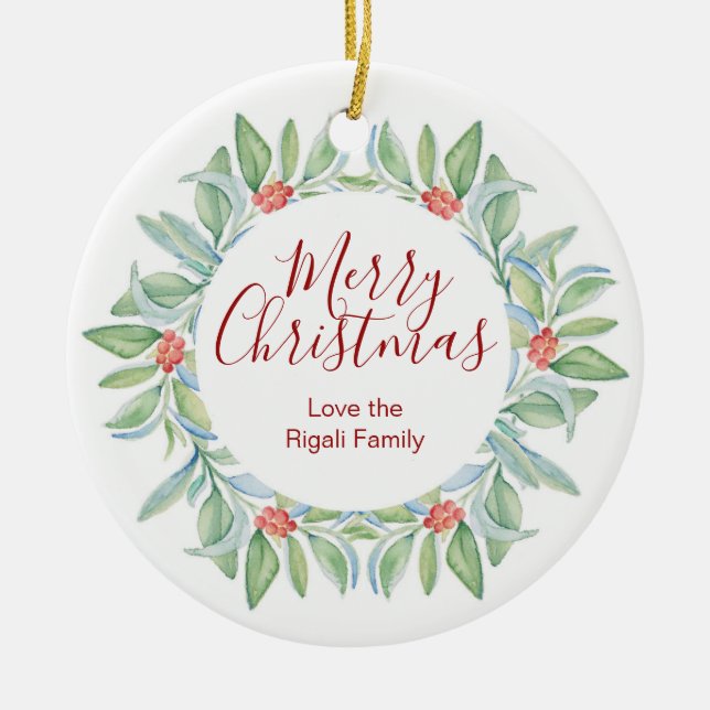 Personligens julprydnader julgransprydnad keramik (Framsidan)