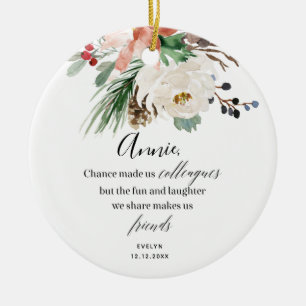 Personligens kollegor Julens Blommigt Ornament