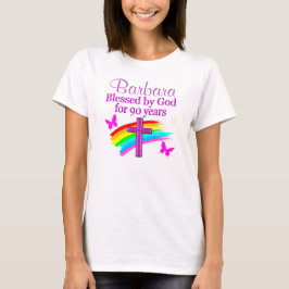 PERSONLIGENS KRISTNA 90:E BIRTHDAG-KONSTRUKTION T SHIRT