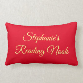 Personligens läskudde, elegant och söt röd lumbarkudde